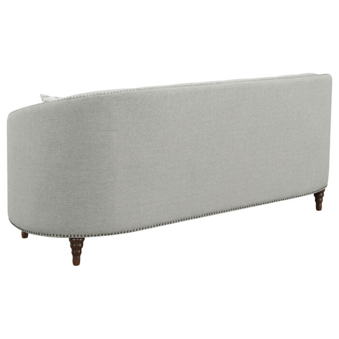 Avonlea 3-piece Upholstered Sloped Arm Sofa Set Grey Fabric - Image 5
