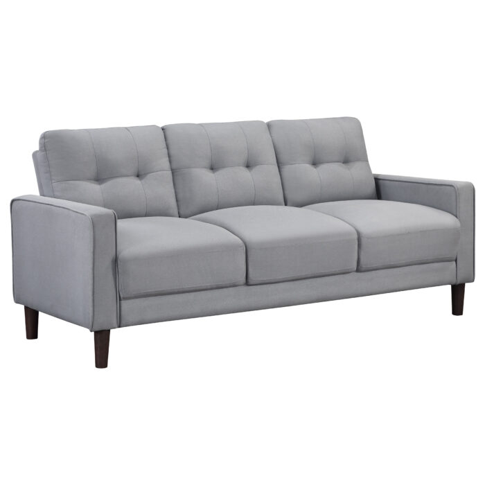 Bowen 2-piece Upholstered Track Arm Tufted Sofa Set Grey - Image 4