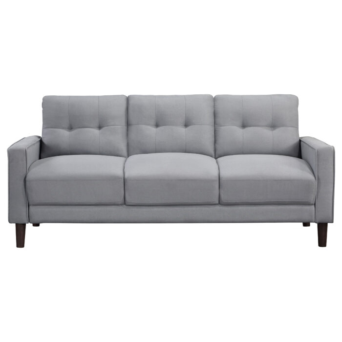 Bowen 2-piece Upholstered Track Arm Tufted Sofa Set Grey - Image 3