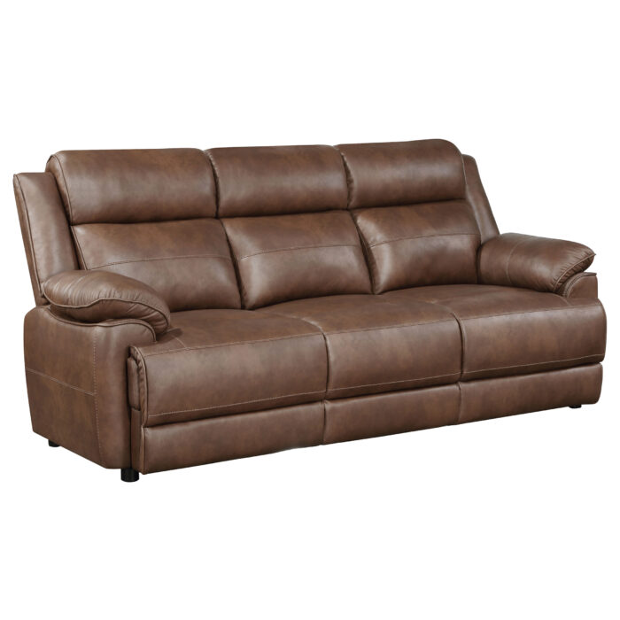 Ellington 3-piece Upholstered Padded Arm Sofa Set Dark Brown - Image 3