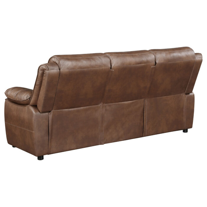Ellington 3-piece Upholstered Padded Arm Sofa Set Dark Brown - Image 5