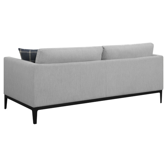 Apperson 3-piece Upholstered Track Arm Sofa Set Light Grey - Image 5