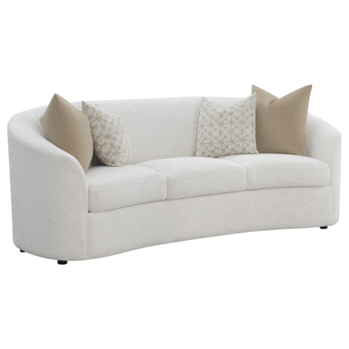 Rainn 2-piece Boucle Upholstered Sloped Arm Sofa Set Latte - Image 3
