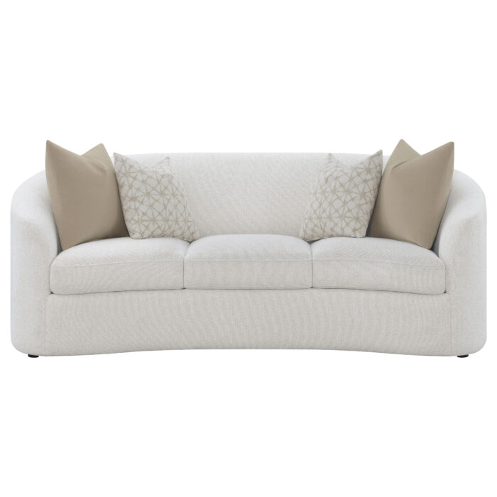 Rainn 2-piece Boucle Upholstered Sloped Arm Sofa Set Latte - Image 4
