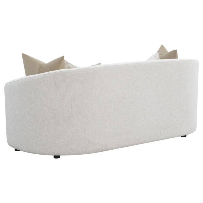 Rainn 3-piece Boucle Upholstered Sloped Arm Sofa Set Latte - Image 5
