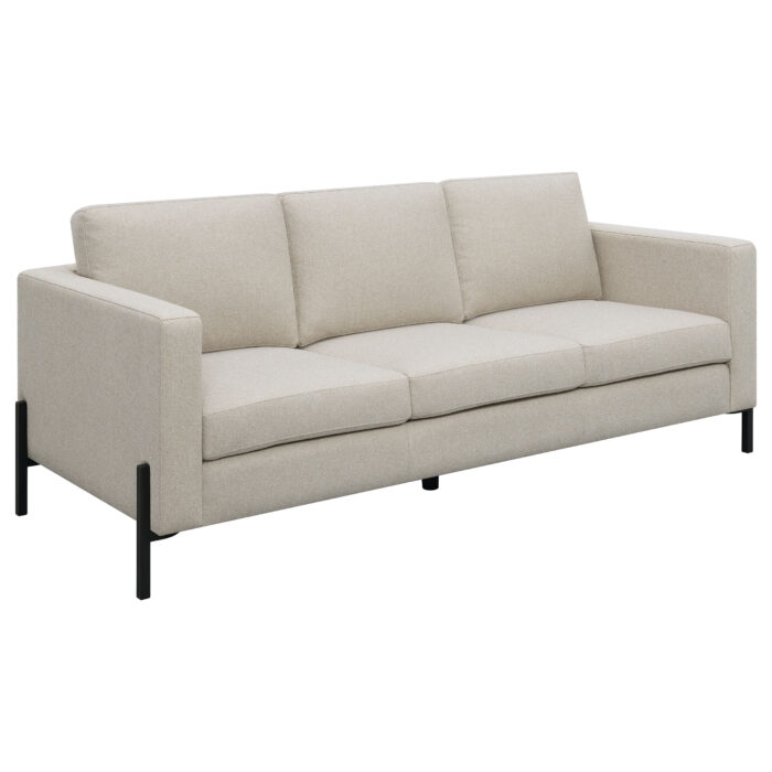 Tilly 3-piece Upholstered Track Arm Sofa Set Oatmeal - Image 3