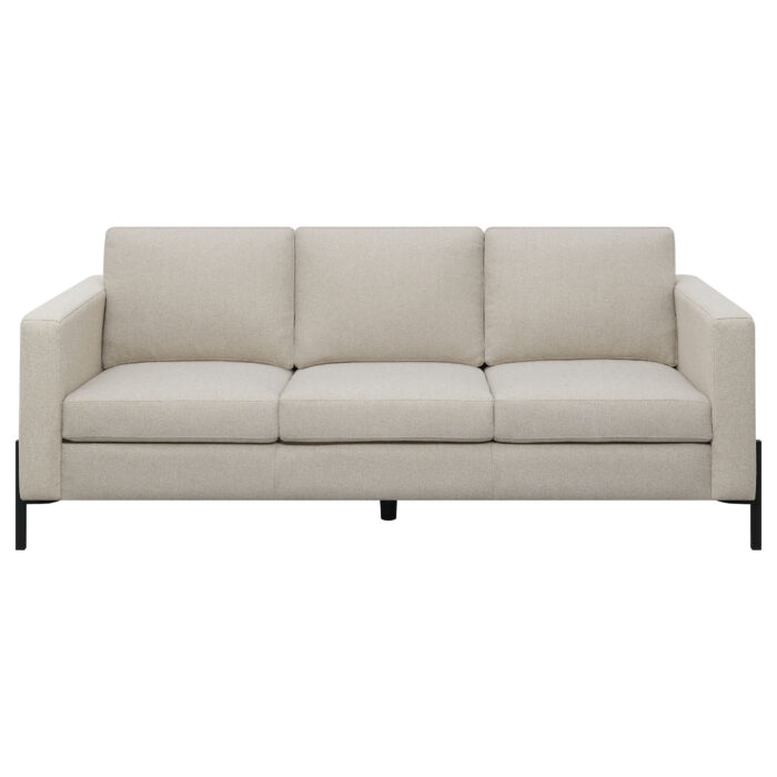 Tilly 3-piece Upholstered Track Arm Sofa Set Oatmeal - Image 4
