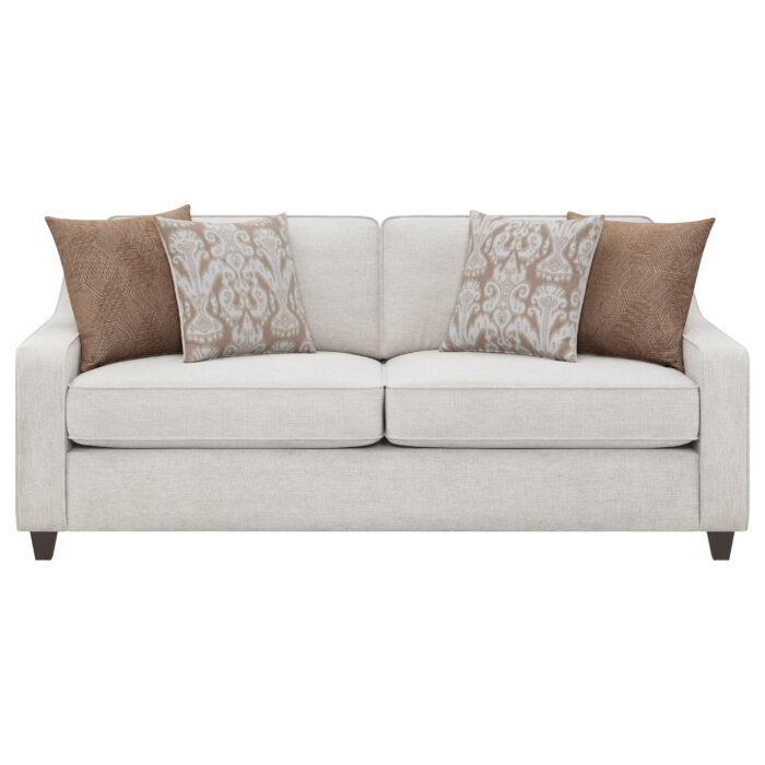 Christine 3-piece Upholstered Sloped Arm Sofa Set Beige - Image 4