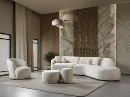 Velvet Curved 134" RAF Sectional